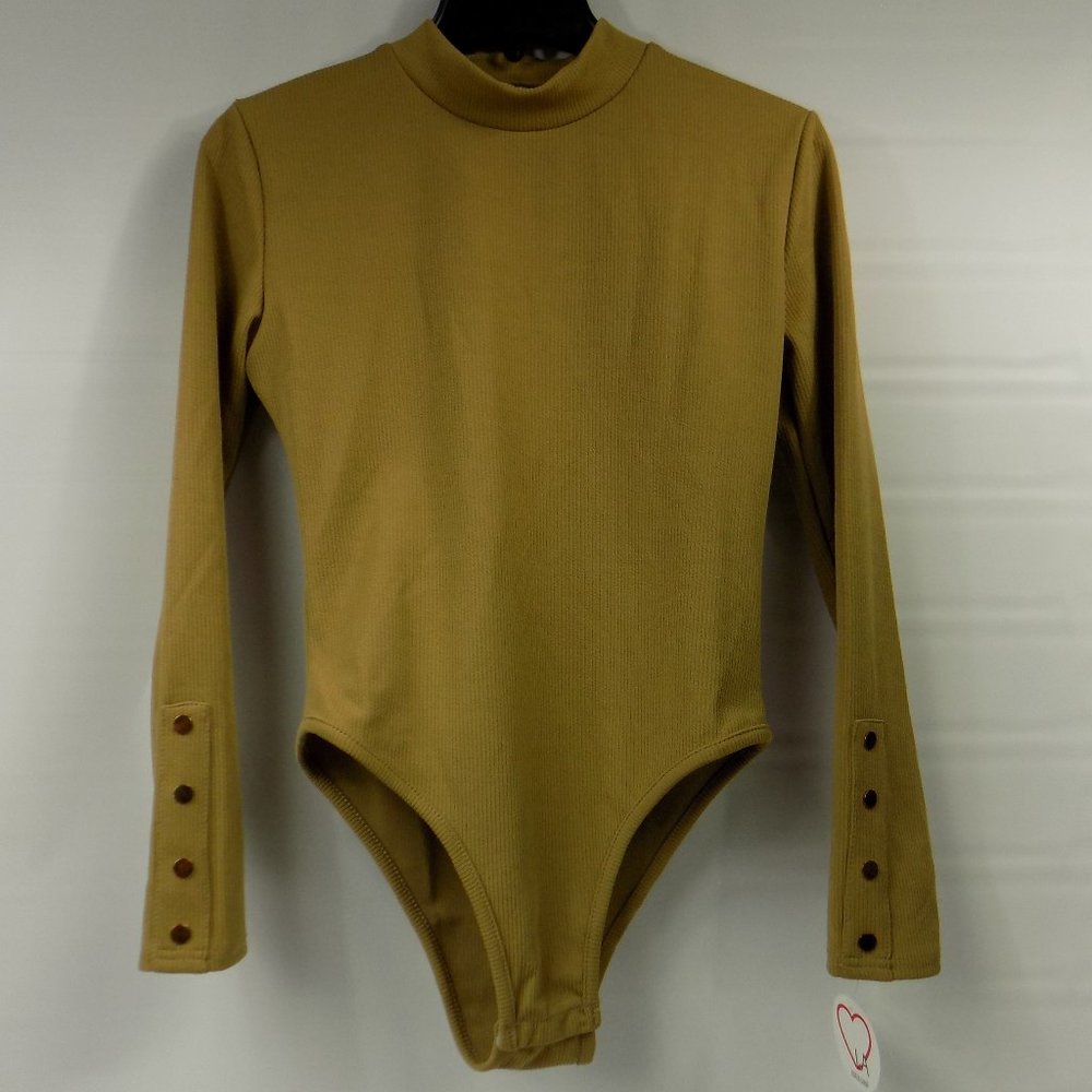 LoveLA Lura Ribbed Bodysuit in Tan NWT Multiple Sizes